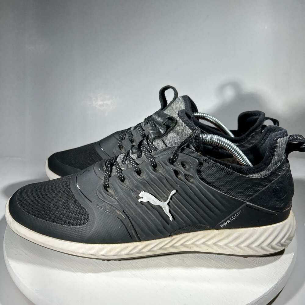 Puma Ignite PWRADAPT Mens Golf Shoes Size 10.5 Black Sneakers Cleats Waterproof